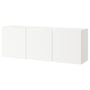  IKEA BESTA wall-mounted cabinet combination, white,180x42x64 cm