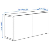 IKEA BESTA cabinet w 2 doors, white,120x42x64 cm