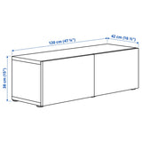 IKEA BESTA wall-mounted cabinet combination, white, 120x42x38 cm