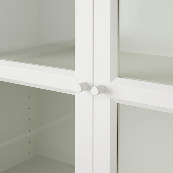 IKEA BILLY Bookcase with glass doors, white, 80x30x202 cm white, 80x30x202 cm