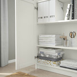 IKEA BILLY bookcase with panel/glass door, white, 80x30x202 cm