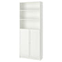 IKEA BILLY bookcase with low door, white, 80x30x202 cm