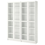 IKEA BILLY bookcase with glass door, white, 160x30x202 cm
