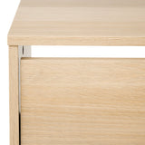 IKEA BISSA shoe cabinet with 2 compartments, oak effect, 49x28x93 cm