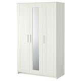 KEA BRIMNES wardrobe with 3 doors, white, 117x190 cm
