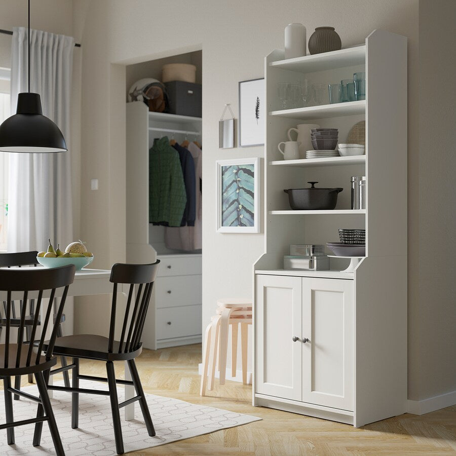 IKEA HAUGA high cabinet with 2 doors, white, 70x199 cm
