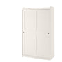 IKEA HAUGA wardrobe with sliding doors, white, 118x55x199 cm