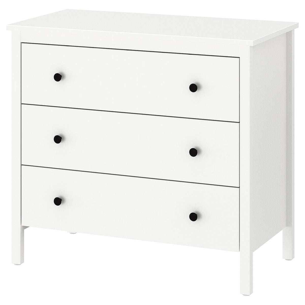 IKEA KOPPANG chest of 3 drawers, white, 90x83 cm