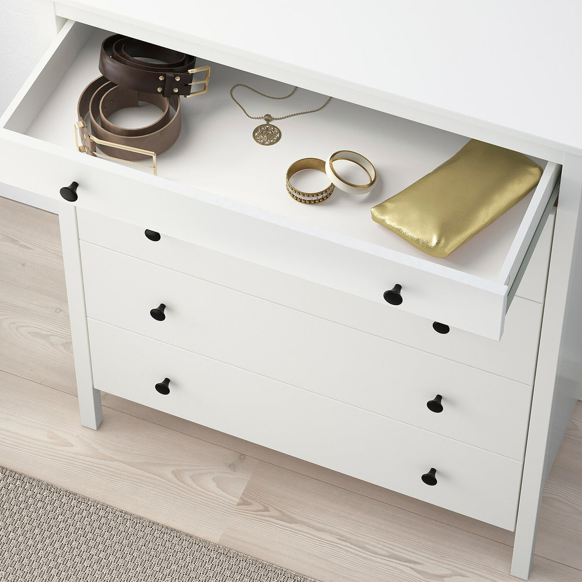 IKEA KOPPANG chest of 5 drawers, white, 90x114 cm