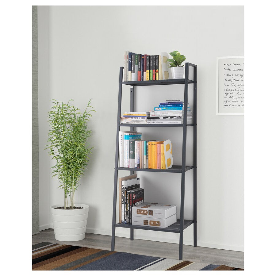 IKEA LERBERG shelf unit, dark grey, 60x148 cm