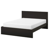 IKEA MALM bed frame, high black-brown/Luroy, queen size