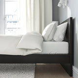 IKEA MALM bed frame, high black-brown/Luroy, queen size