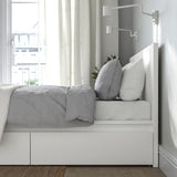 IKEA MALM Bed with 4 drawers, white, Queen