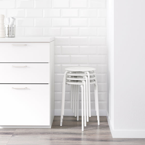 IKEA MARIUS Stool, white, 45 cm