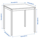IKEA MELLTORP table, white, 75x75 cm