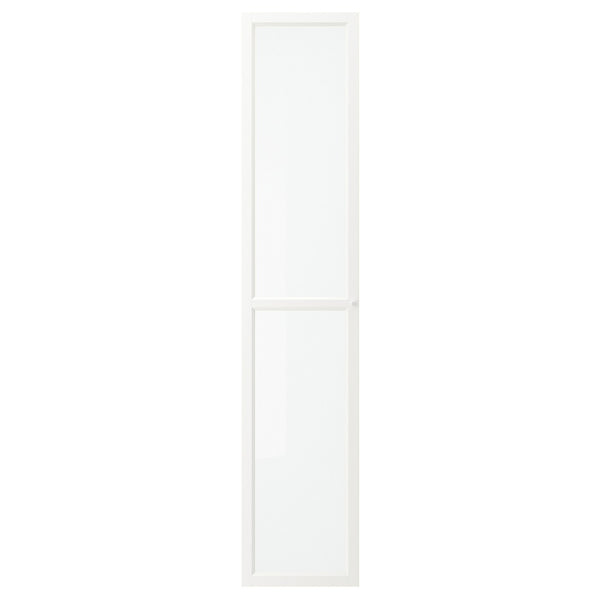 IKEA BILLY OXBERG glass door, white, 40x192 cm