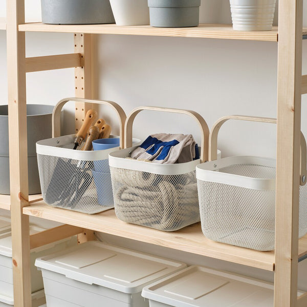IKEA RISATORP basket, white, 25x26x18 cm