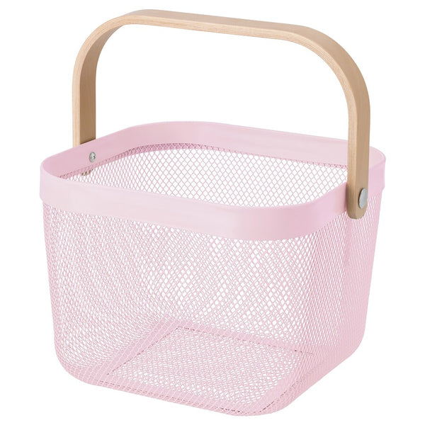 IKEA RISATORP basket, light pink, 25x26x18 cm