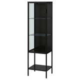 IKEA RUDSTA Glass-door cabinet, anthracite, 42x37x155 cm