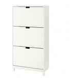 IKEA STALL Shoe cabinet with 3 doors, white