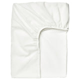 IKEA TAGGVALLMO Fitted sheet, white, 90x200 cm