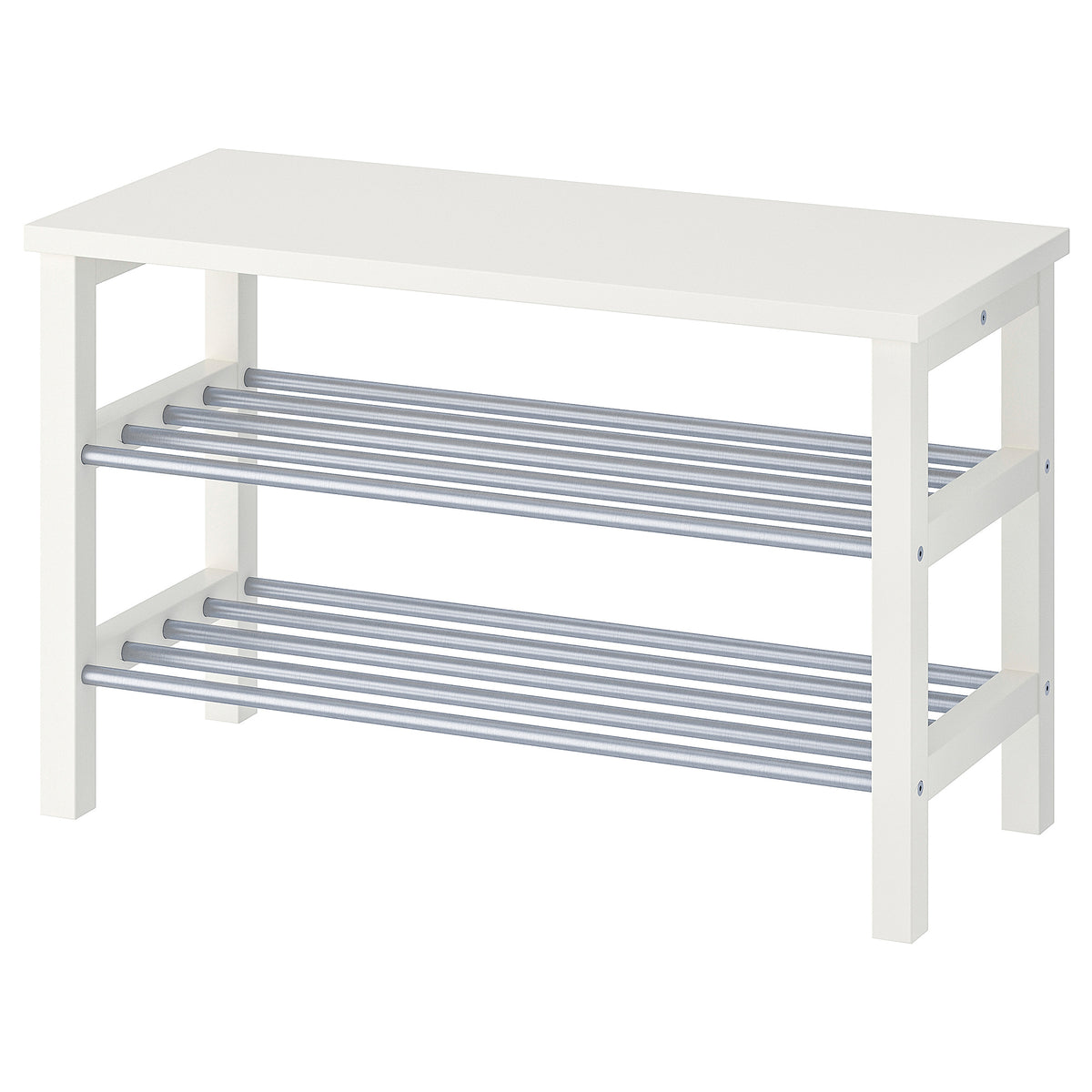 IKEA TJUSIG Bench with shoe storage, white, 81x34x50 cm